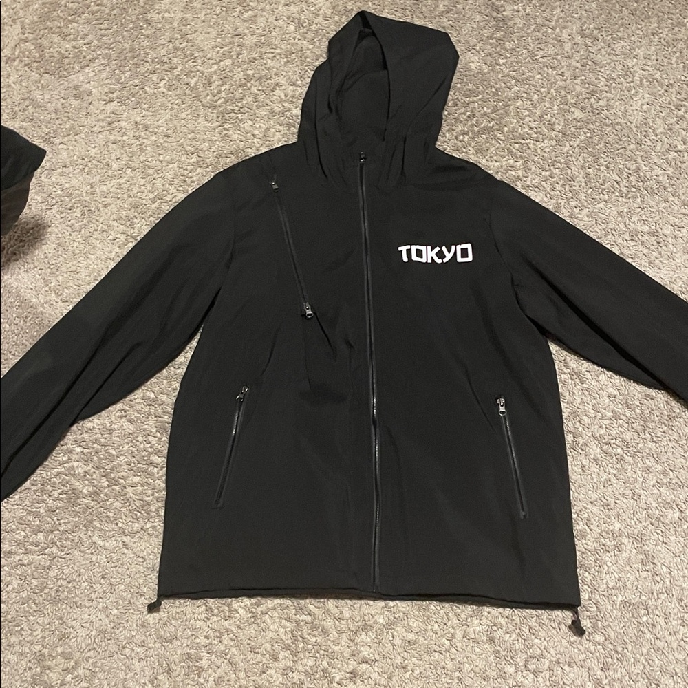 Rue21 Black Windbreaker Jacket